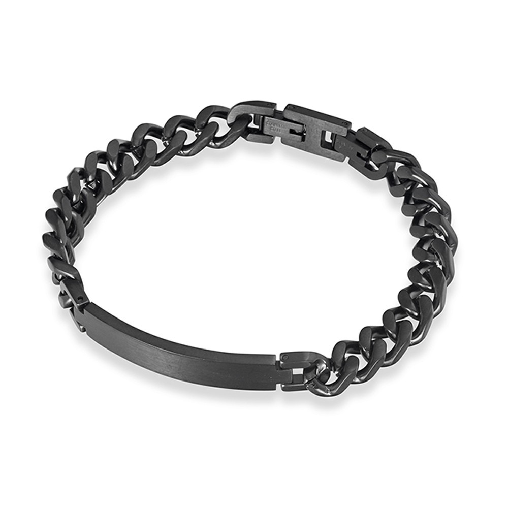 Buy Black Stainless Steel Interlinked Box Chain Bracelet Online - Inox  Jewelry India